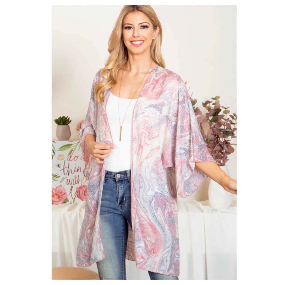 125 ❤️cute marbled kimono - Picture 2 of 7
